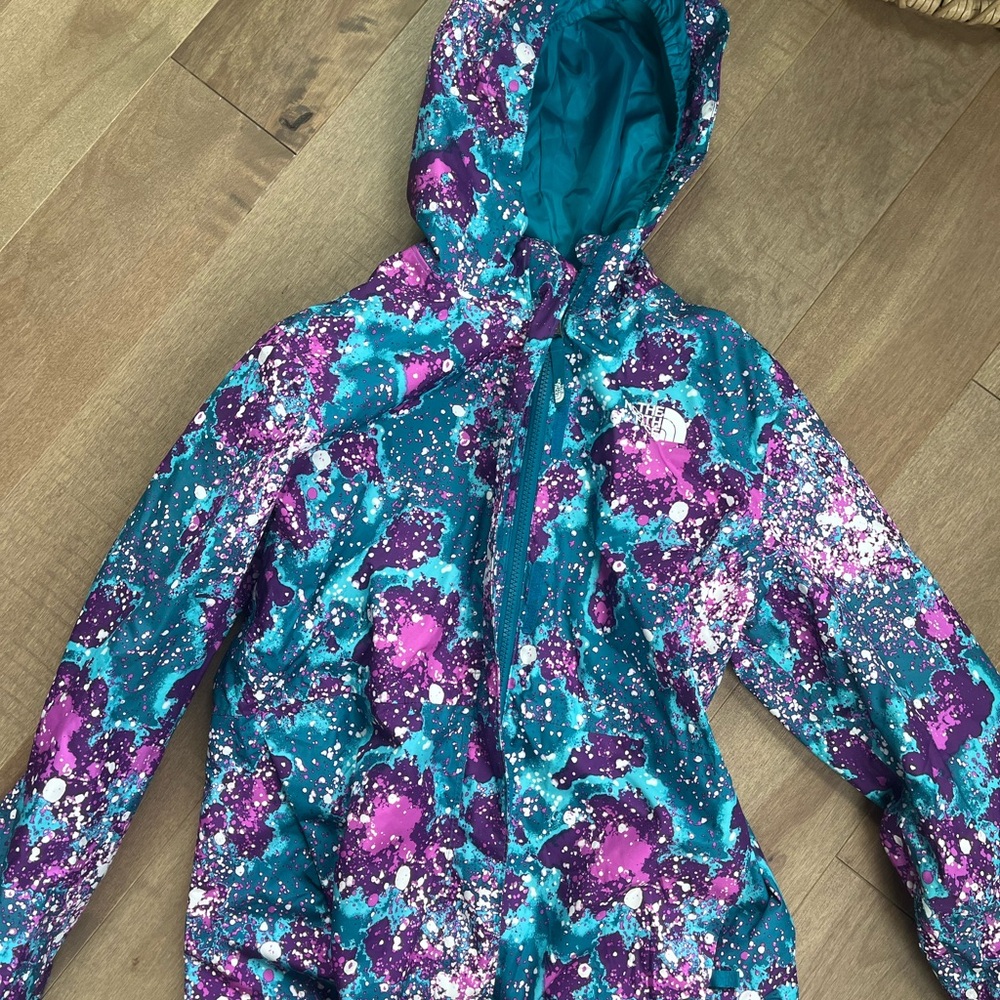North face rain coat girls xl 18